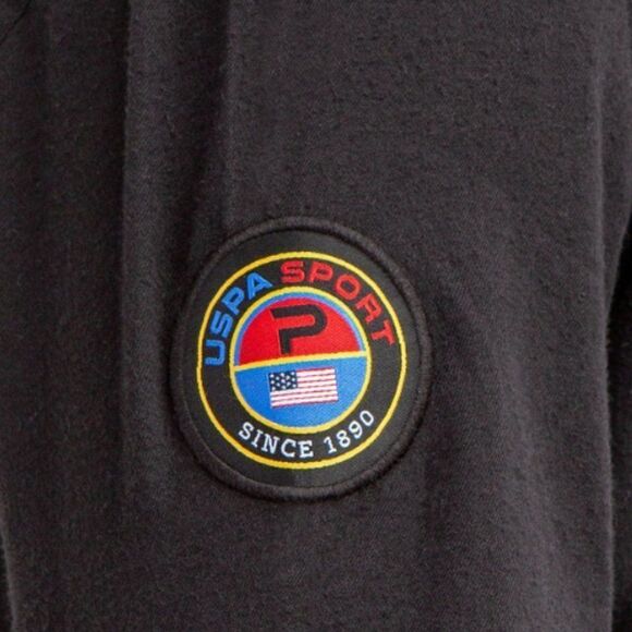 US POLO SPORT BLACK SOFT TWILL LONG SLEEVE SHIRT - Picture 2 of 3